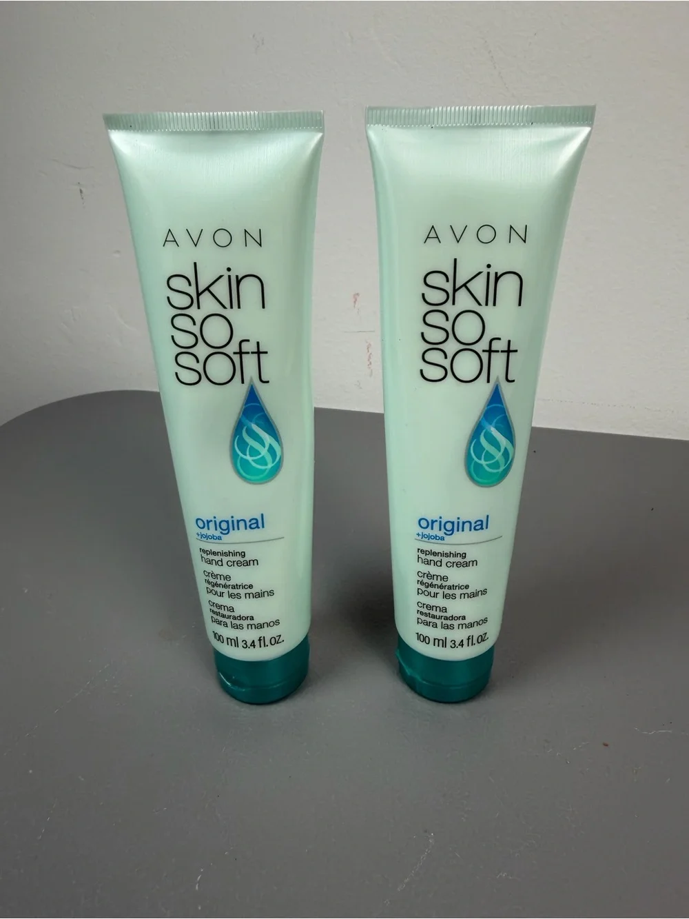new Avon Skin So Soft SSS ORIGINAL Hand Cream. - 3.4 oz full size. LOT OF 2